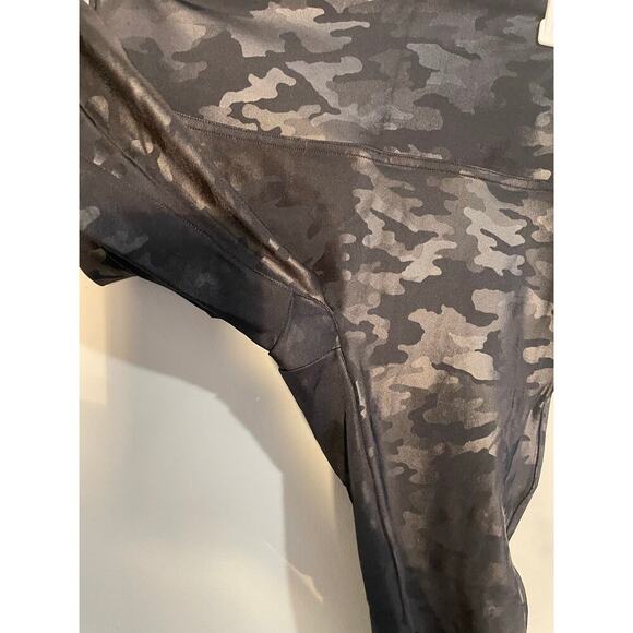 Spanx Faux Leather Camo Leggings in Matte‎ Black Combo - Picture 5 of 11